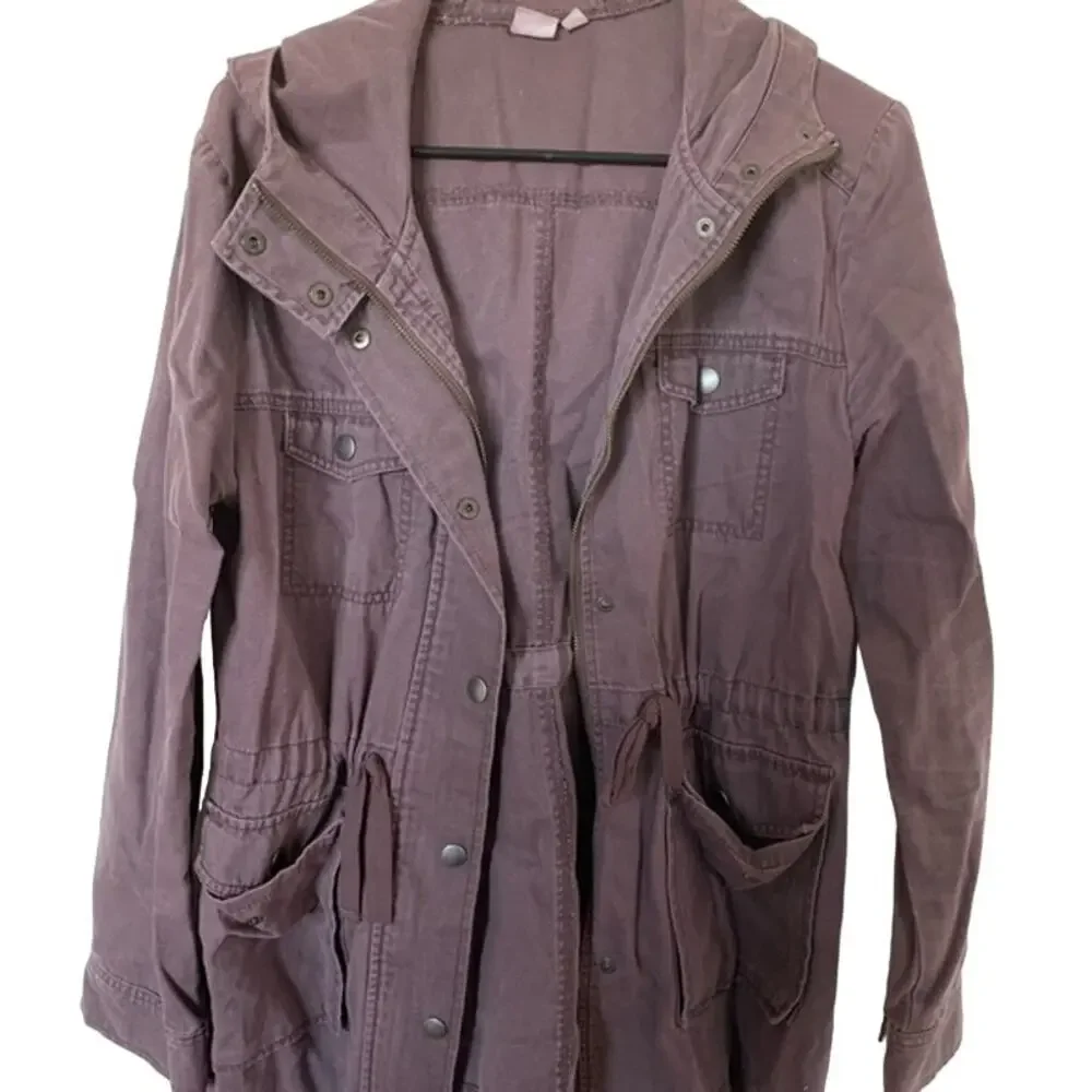 Nordstrom's bp Muted Maroon Hooded Field Utility Cargo Jacket Size Small - Picture 4 of 16